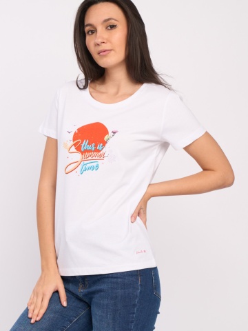 Kenvelo - Tricou maneca scurta de dama cu imprimeu