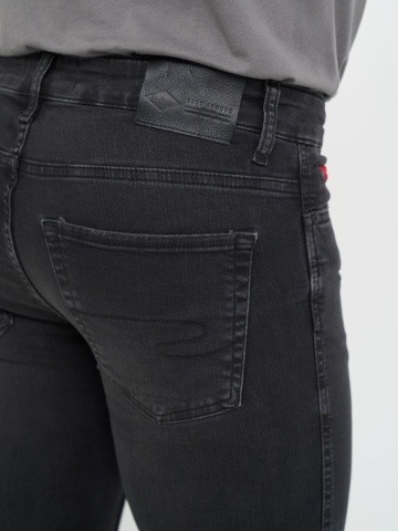 Lee Cooper - Blugi barbat super slim de culoare inchisa si logo - Img 3
