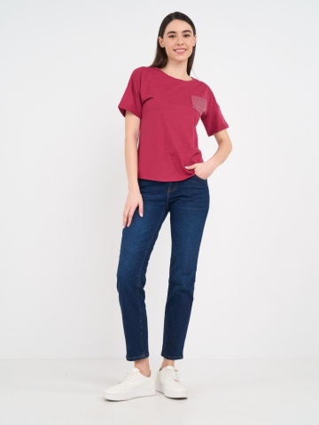 Lee Cooper - Blugi dama boyfriend de culoare uniforma - Img 10