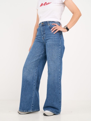 Lee Cooper - Blugi dama wide cu aspect usor decolorat - Img 7