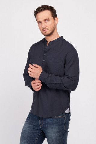 Lee Cooper - Camasa barbat regular cu maneca lunga de culoare uniforma cu buzunare