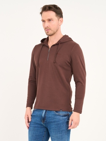 Lee Cooper - Hanorac barbat cu gluga de culoare uniforma - Img 3