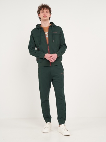 Lee Cooper - Hanorac barbat cu gluga si fermoar cu logo aplicat - Img 7