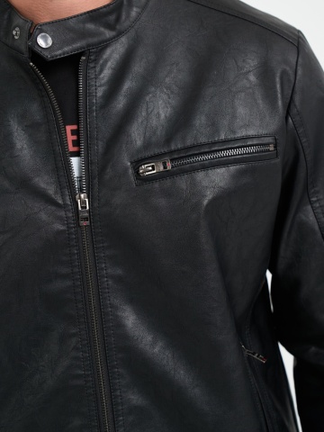 Lee Cooper - Jacheta barbat din piele ecologica cu buzunare - Img 5