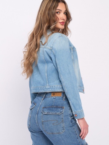 Lee Cooper - Jacheta dama din denim cu aspect decolorat - Img 5