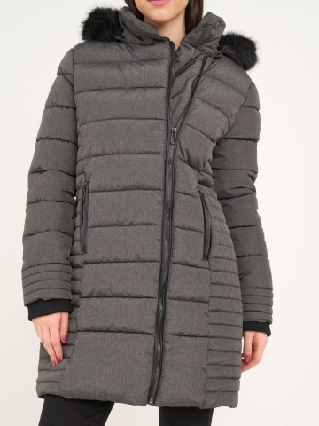 Lee Cooper - Jacheta dama lunga cu gluga si fermoar - Img 2