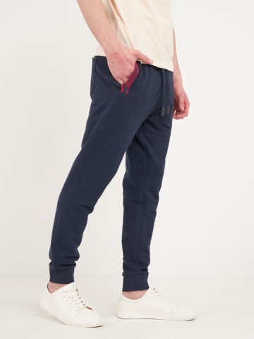 Lee Cooper - Pantaloni lungi barbat sport de culoare uniforma cu detalii logo - Img 6