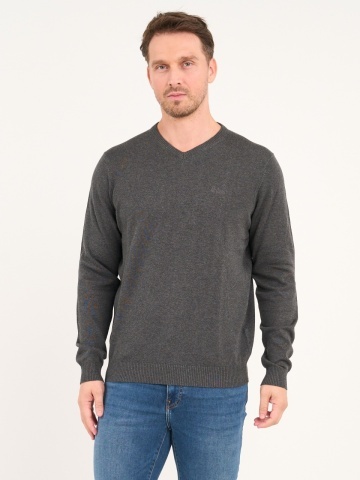 Lee Cooper - Pulover barbat cu maneca lunga de culoare uniforma