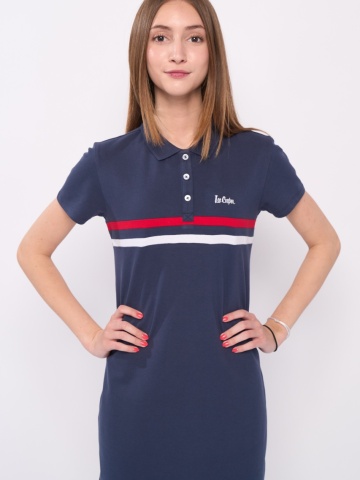 Lee Cooper - Rochie dama tip polo cu logo aplicat - Img 5
