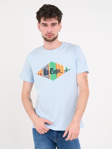 Lee Cooper - Tricou barbat cu imprimeu logo multicolor