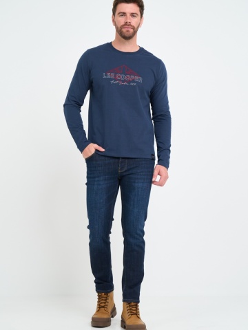Lee Cooper - Tricou barbat cu maneca lunga cu imprimeu logo - Img 7