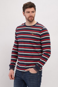 Lee Cooper - Tricou barbat cu maneca lunga si model in dungi