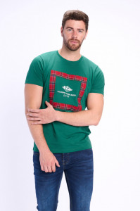 Lee Cooper - Tricou barbat din bumbac cu logo si model