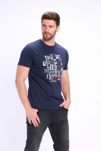 Lee Cooper - Tricou barbat imprimat din bumbac cu logo