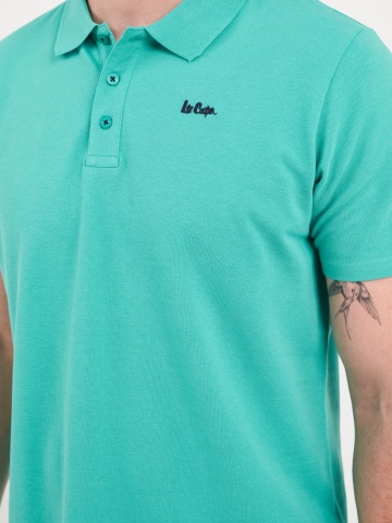 Lee Cooper - Tricou barbat polo de culoare uniforma - Img 4