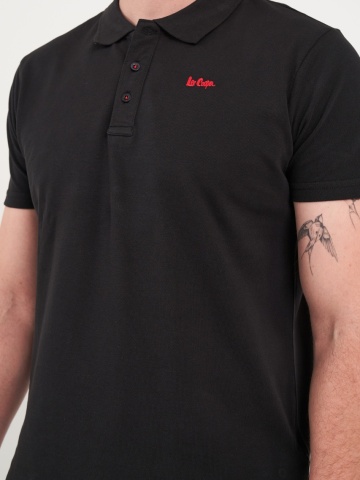 Lee Cooper - Tricou barbat polo de culoare uniforma - Img 4