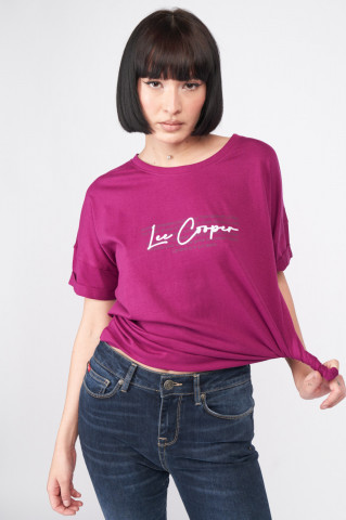 Lee Cooper - Tricou dama cu logo texturat