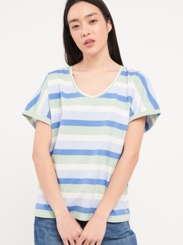Lee Cooper - Tricou dama cu maneca scurta si dungi