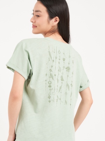 Lee Cooper - Tricou dama de culoare uniforma cu imprimeu grafic - Img 4