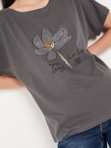 Lee Cooper - Tricou dama maneca scurta si detalii grafice - Img 3