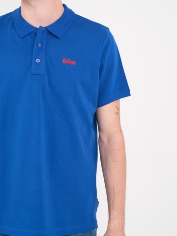 Lee Cooper - Tricou polo barbat de culoare uniforma - Img 3