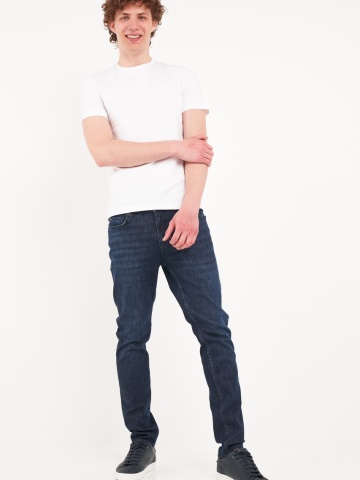 Timeout - Blugi barbat slim cu aspect usor decolorat - Img 8
