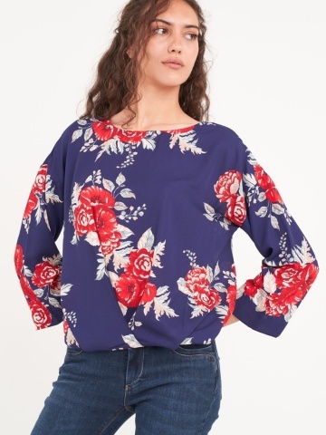 Timeout - Camasa dama maneca scurta cu imprimeu floral