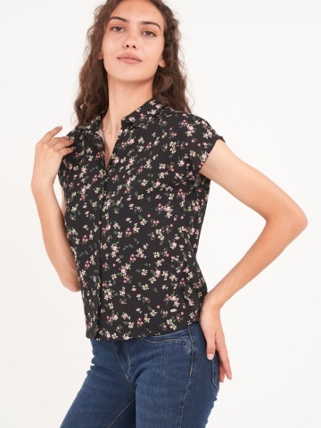 Timeout - Camasa dama maneca scurta cu imprimeu floral - Img 2