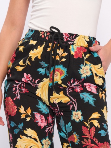 Timeout - Pantaloni dama cu model floral - Img 3