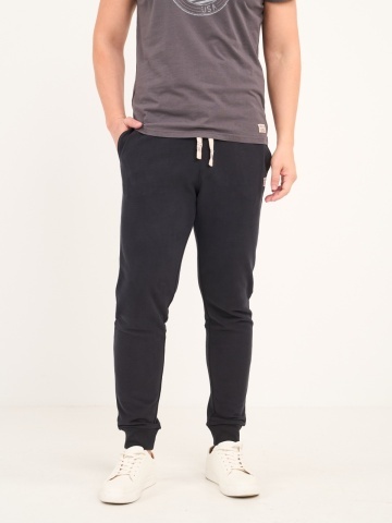 Timeout - Pantaloni lungi barbat sport de culoare uniforma cu detalii logo