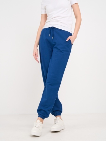 Timeout - Pantaloni sport dama cu buzunare de culoare uniforma