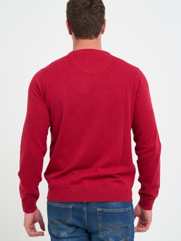 Timeout - Pulover barbat de culoare uniforma cu logo - Img 2
