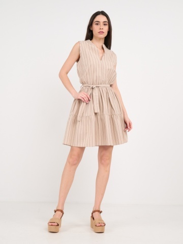 Timeout - Rochie dama de culoare uniforma cu dungi