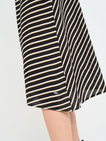 Timeout - Rochie dama de lungime medie cu model in dungi - Img 2