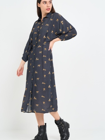 Timeout - Rochie dama tip camasa cu model