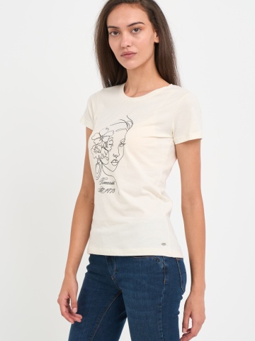 Timeout - Tricou dama cu imprimeu grafic si logo - Img 5