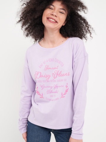 Timeout - Tricou dama cu maneca lunga cu imprimeu
