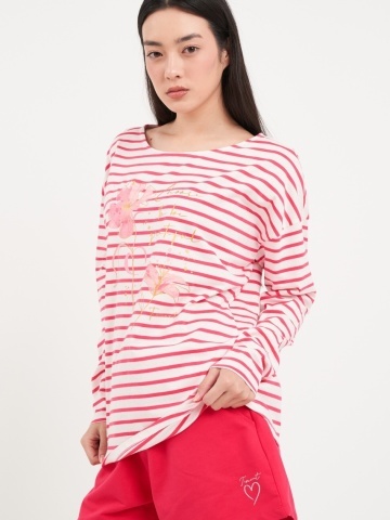 Timeout - Tricou dama cu maneca lunga si dungi - Img 5
