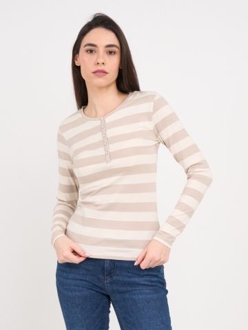 Timeout - Tricou dama cu maneca lunga si dungi - Img 7