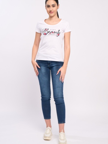 Timeout - Tricou dama cu maneca scurta si imprimeu text - Img 6