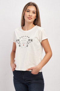 Timeout - Tricou dama cu maneca scurta si mesaj text