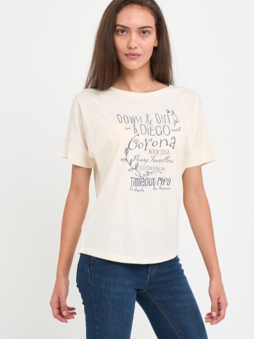 Timeout - Tricou dama maneca scurta cu imprimeu text grafic