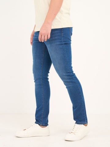 Kenvelo - Blugi barbat slim cu aspect usor decolorat - Img 5