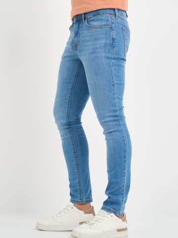 Kenvelo - Blugi barbat slim de culoare deschisa si usor decolorati - Img 7