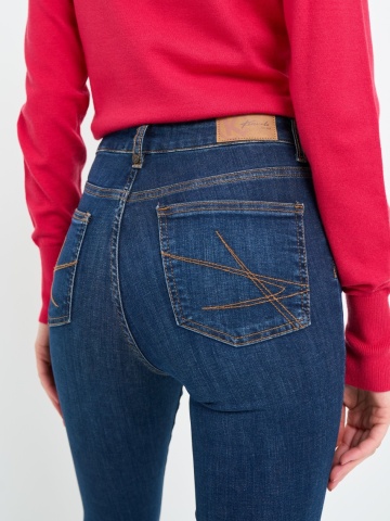 Kenvelo - Blugi dama bootcut cu aspect usor decolorat - Img 3