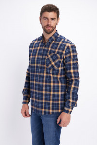 Kenvelo - Camasa barbat cu maneca lunga din bumbac cu model