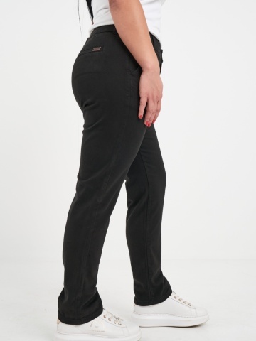 Kenvelo - Pantaloni lungi dama de culoare uniforma cu buzunare - Img 5