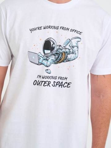 Kenvelo - Tricou barbat cu imprimeu astronaut - Img 4