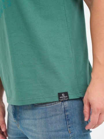 Kenvelo - Tricou barbat cu logo si imprimeu detalii grafice - Img 3