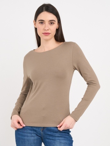Kenvelo - Tricou dama cu maneca lunga de culoare uniforma - Img 4